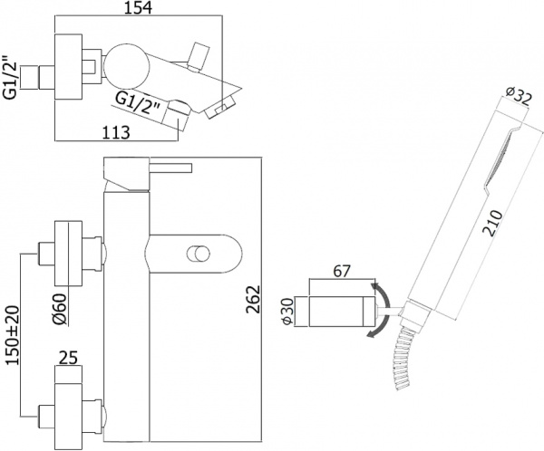 ��������� Paffoni Light LIG023ST ��� ����� � �����, �����