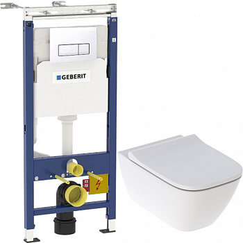 ��������  ������ ��������� Geberit Smyle Square + ������� ����������� ��� �������� Geberit Duofix ���������� 458.125.11.1 4 � 1 � ������� �����