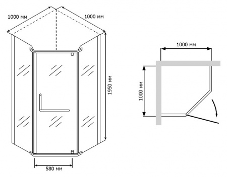 ������� ������ RGW Passage PA-81 900x900x1950 ������� ����, ������ ������