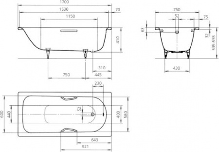 �������� ����� Kaldewei Advantage Saniform Plus Star 335