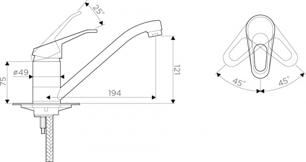 ��������� Omoikiri Mito 4994154 ��� �������� �����