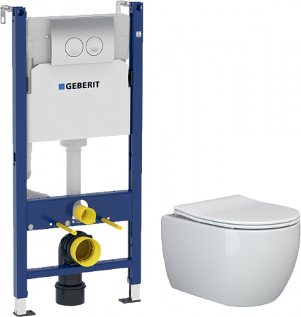 �������� ������ ��������� Ceramica Nova Play CN3001 ������������ + ����������� Geberit Duofix Delta 458.124.21.1