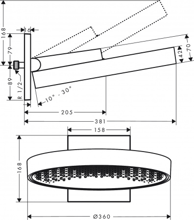 ������� ��� Hansgrohe Rainfinity 360 26230670 ������� ������