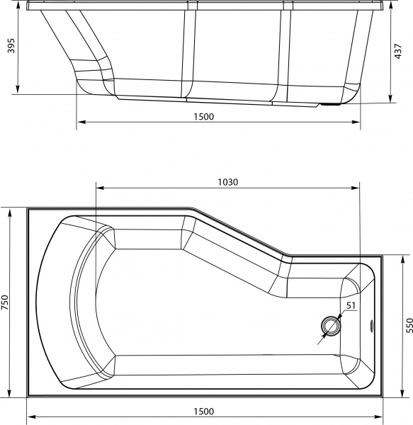 ��������� ����� Marka One Convey R 150x75 � �������