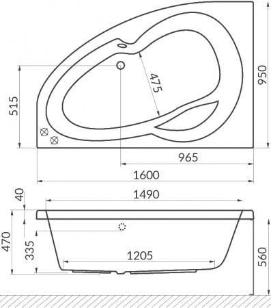 ��������� ����� Excellent Newa WAEX.NEL16.NANO 160x95 L