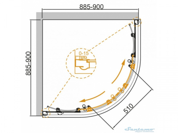 ������� ������ Cezares Giubileo R2 90 scorrevole C Cr