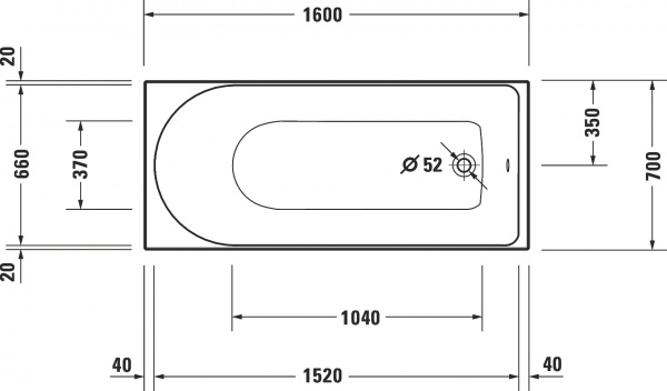 ��������� ����� Duravit D-Neo 160x70