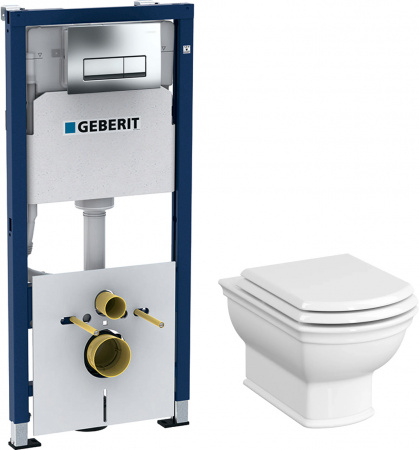 �������� ������ ��������� VitrA Valarte 7805B003-0075 + ������-������� � ����������� + ����������� Geberit Duofix 458.128.21.1 4 � 1 � ������� �����, ����