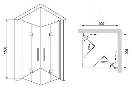 ������� ������ RGW Leipzig LE-36 900x900x1950 ������� ����, ������ ������