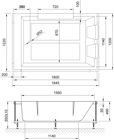 ��������� ����� Royal Bath Triumph RB 665100 180x120 �� ����������