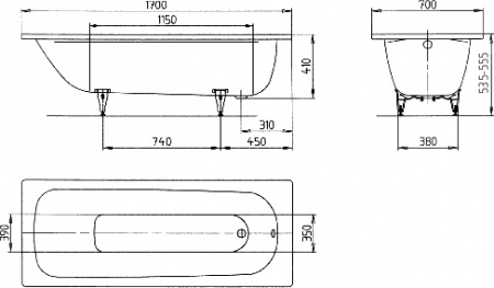 �������� ����� Kaldewei Advantage Saniform Plus 363-1 � ��������� Easy-Clean