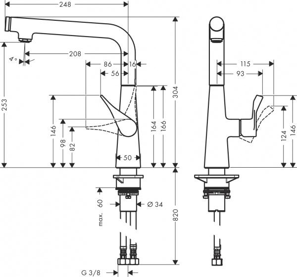 ��������� Hansgrohe Metris Select M71 14847800 ��� �������� �����, �����