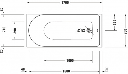 ��������� ����� Duravit D-Neo 700479000000000 170�75