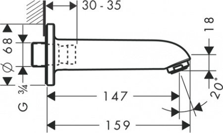 ����� Hansgrohe E/S 13414000 ��� �����