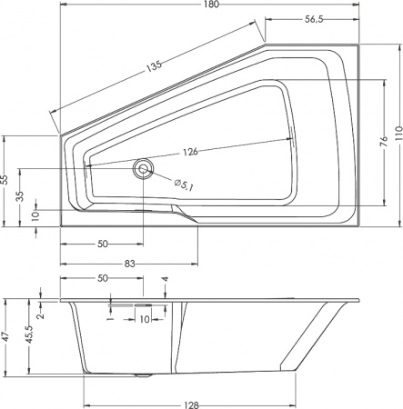 ��������� ����� Riho Rething Space R, 180�110