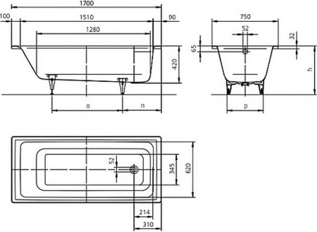 �������� ����� Kaldewei Ambiente Puro 652 � ��������� Easy-Clean