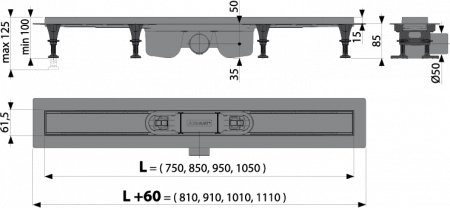 ������� ����� AlcaPlast APZ12 Optimal 750 ��  � ������� ��� ��������������� ������� ��� ������� ��� ������ ������