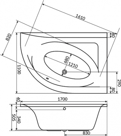 ��������� ����� Excellent Aquarella WAEX.ARP17.SMART R, 170�110