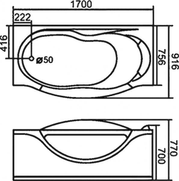 ��������� ����� Gemy G9072 B 170x90 L